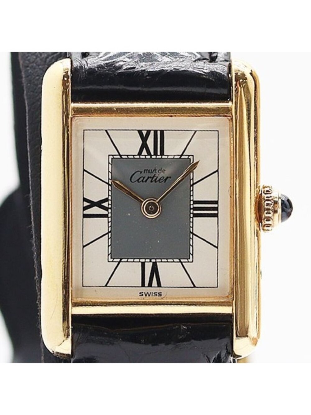 Cartier Must Tank SM Total White Gray Dial